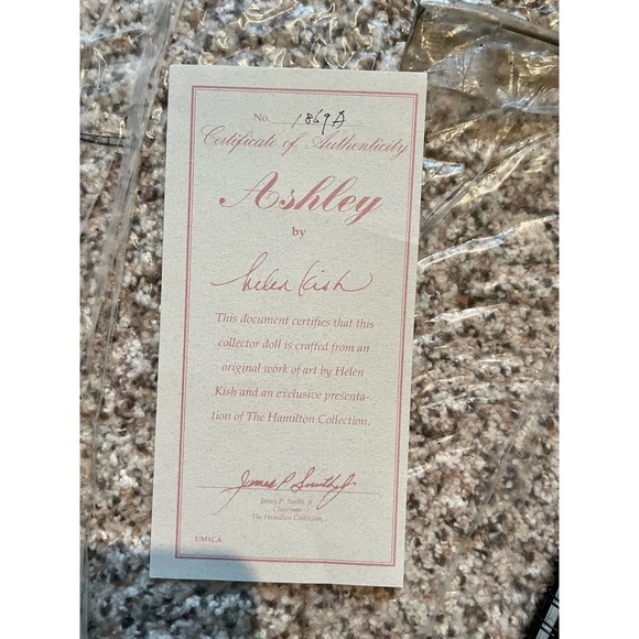 Hamilton Heritage Porcelain Doll- Ashley - Picture 7 of 8